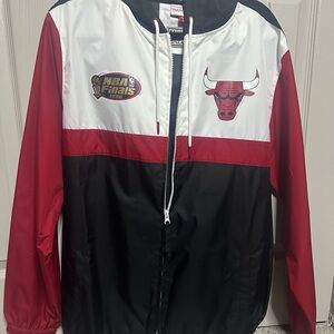 Chicago Bulls NBA Finals Windbreaker Jacket - Red and Black